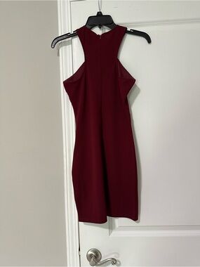 SHEIN Burgundy Racerback Mini Dress